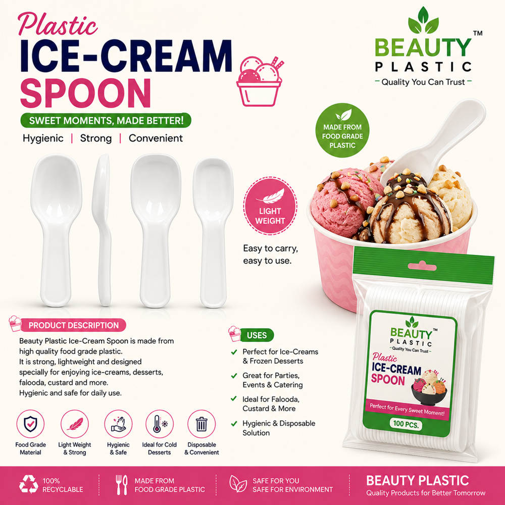 Plastic Ice-cream Spoon