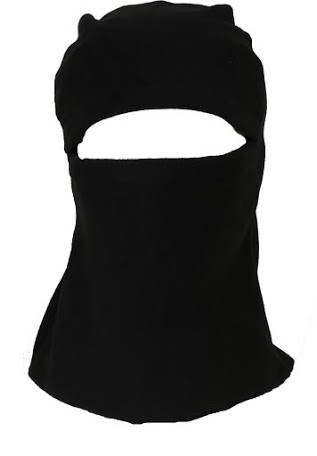 BALACLAVA FULL FACE BLACK - Polar Fleece, Unisex, Black | Warmth, Comfort, Protection, Breathability, Snug Fit, Durable Double Stitched Seams