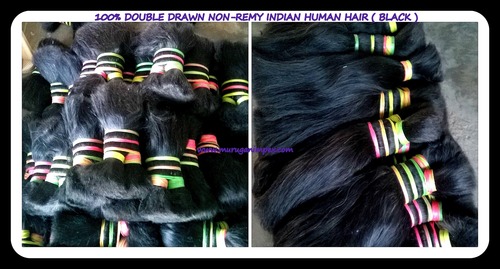 100% Double Drawn Indian Human Hair ( NON-REMY )