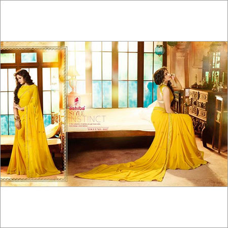 Beautiful yellow saree