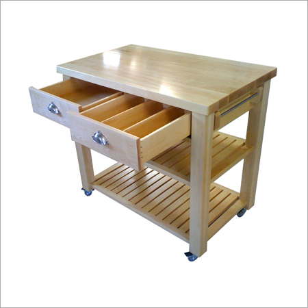 Wooden Kitchen Trolley