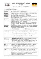 Pre-Export Verification of Conformity (PVoC) to St Pre-Export Verification of Conformity (PVoC) to St