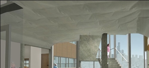 Tensile Fabric Facade Structure