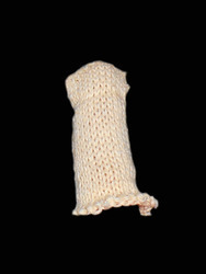 White Cotton Knitted Finger Gloves