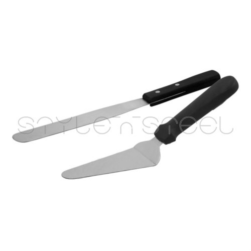Pizza Tool - Stainless Steel, 12 Inches, Black Plastic Handle | Easy Slicing, Ergonomic Grip, Durable, Efficient Design