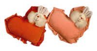 Terrycloth Teddy Heart Pillow