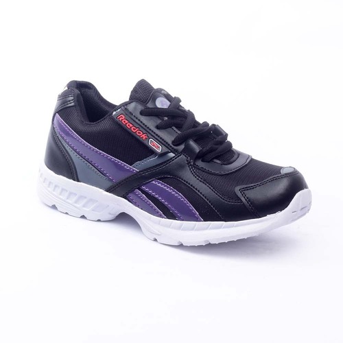 Black Sport Shoes - Synthetic Leather, Size 8-12, Black | Lace-up Closure, EVA Insole, Lightweight, Breathable, Durable Rubber Sole