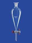 Separating funnels, conical, with PTFE plug, without scale