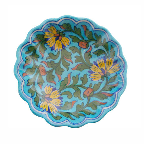 Blue Pottery Plate Design: Standard