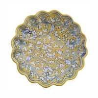 Blue Pottery Plate - Ceramic Stoneware , Antique Imitation Floral Design In Small To Large Sizes