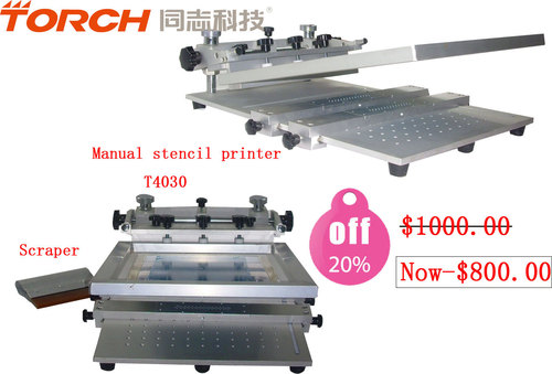 Manual mini high precision screen printer T4030 in electric industry for SMT