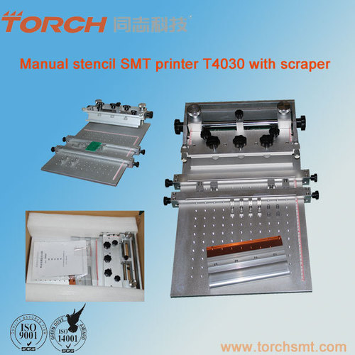 Manual desk mini soder paste screen printer for SMT T4030
