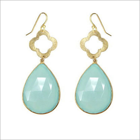 Amethyst Gemstone earring- Vermeil Gold