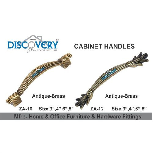 Cabinet Door Handle - Zinc Alloy, 3"-8", Antique Brass, Screw Mount | Durable Design, Easy Install, Strong Grip