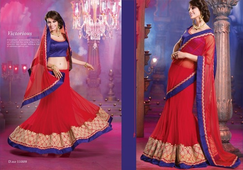 Attractive Saree Lehenga