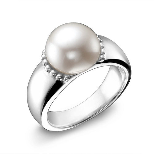 silver pearl ring