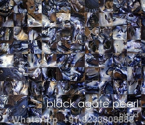 Black Agate Mother Of Pearl Tile Blocks