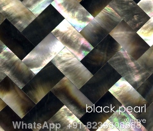 Black Mother Of Pearl Tile Weave