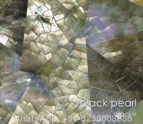 Black Mother Of Pearl Tile Crackle