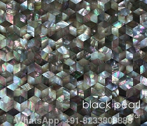 Black Mother Of Pearl Tile Star