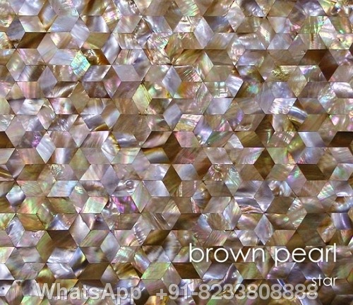 Brown Mother Of Pearl Tile Star