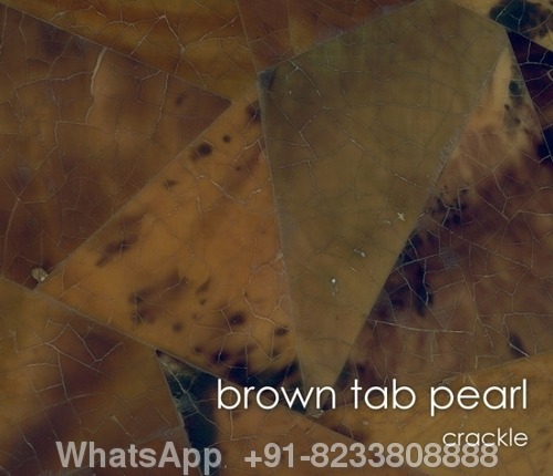 Brown Tab Mother Of Pearl Tile Crackle