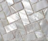 Cloudy White Mother Of Pearl Tile Weave