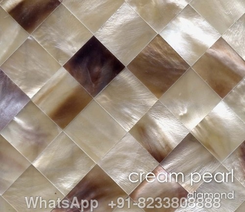 Cream Mother of Pearl tile diamond