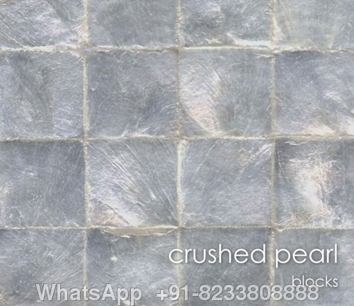 Crushed mother of pearl tile blocks