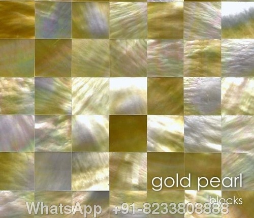 Gold mother of pearl tile blocks