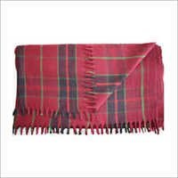 Shoddy - Wool Material, Queen Size - Red Striped Design For Hotel, Bedding, Travel, Home Use