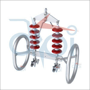 400 Kv Double Pilot Suspension Hardware for Twin Conductors - Steel, Porcelain, Galvanized | High Voltage, Durable Design, Reliable Support