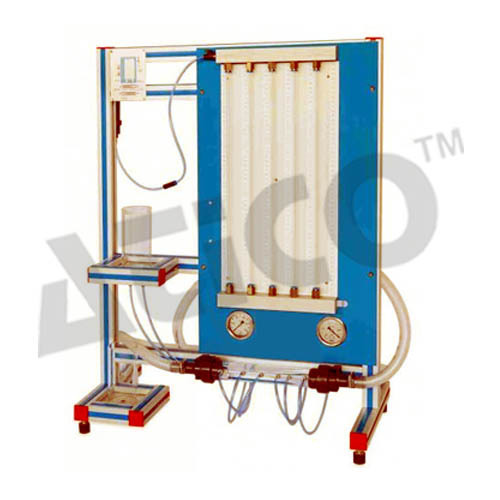 Unit For The Study Of Porous Beds - Stainless Steel, 8 Manometric Tubes | Lab Equipment, 220V AC, Quick Connections