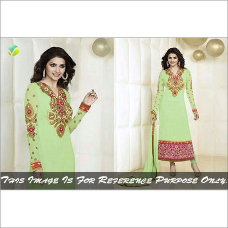 Light Green Suit - Semi Georgette Fabric, Dupatta Included | Embroidered, Elegant Design, Soft Comfortable Fit