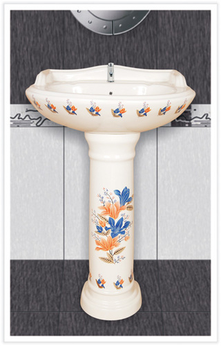 rustic printed wash basin