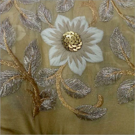 Flower Printed Sequin Fabric