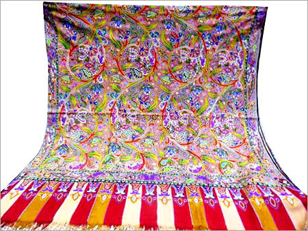 Kashmiri Shawls - Pashmina Wool, 70x100 Inches, Multicolored | Soft Texture, Intricate Floral Design, Handcrafted, Durable, Elegant Look