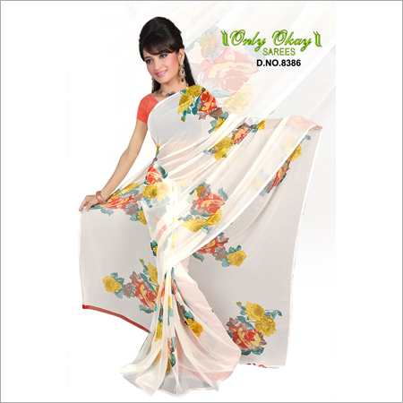 Schiffon Printed Sarees