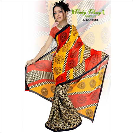 partywear Printed Sarees