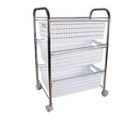 3 Tier Rattan Chroom Vegetable Rack