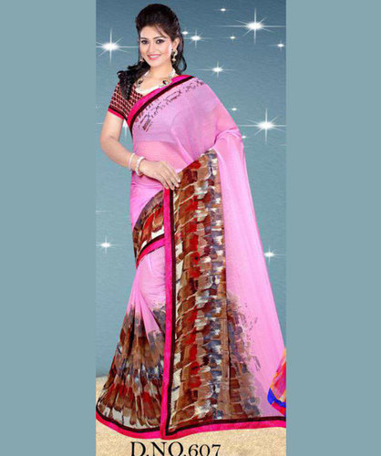 Multicolour Multiclour Georgette Printed Stylish Daily Wear Saree