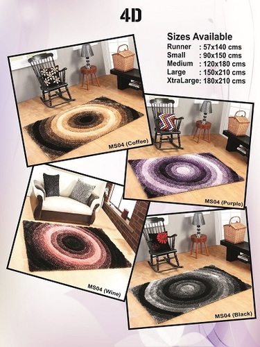 4D Polyester Shaggy Carpet
