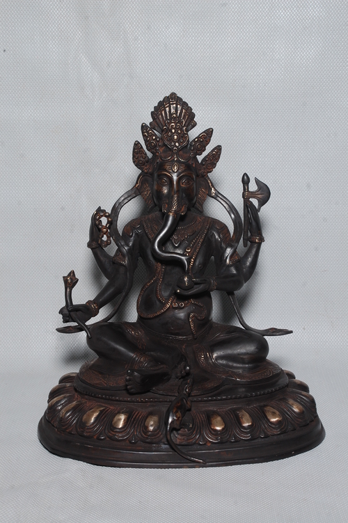 Antique Brass Ganesh Statue