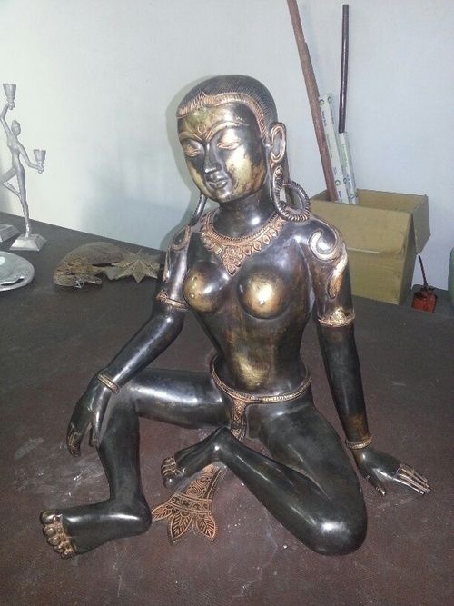 Brass Parvati Sculpture