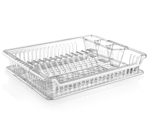 Plastic Clear Violet Dish Drainer