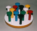 MUSHROOM BOARD (10 Pegs & 10 Tops)