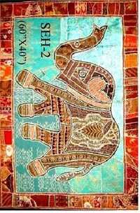 Batik Elephant Wall Hanging