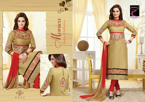 Cotton with neck work