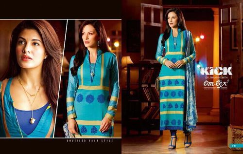 Blue with design print