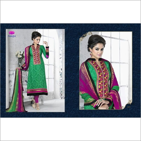 Rama green with neck work